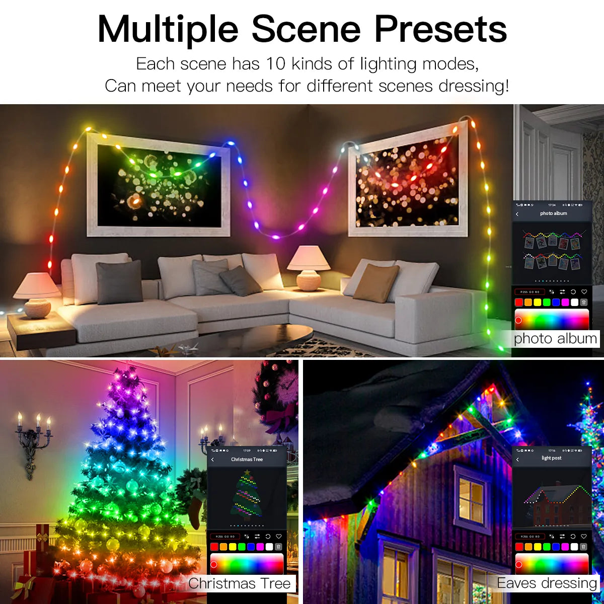 LED Christmas Light String with Bluetooth