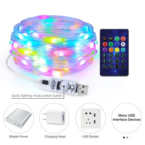 LED Christmas Light String with Bluetooth